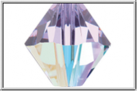 Swarovski� Bicone 5328, 4mm, 371AB2 - violet, 2xAB, 25 Stk.